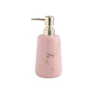 OWOHYG Dispenser di Sapone in Marmo, Dispenser di Sapone per disinfettante per Le Mani da Tavolo, Contenitore per lozione, Pompa per Sapone Liquido Ricaricabile, Cucina, Bagno, Rosa-S