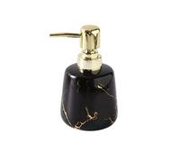 OWOHYG Dispenser di Sapone in Marmo, Dispenser di Sapone per disinfettante per Le Mani da Tavolo, Contenitore per lozione, Pompa per Sapone Liquido Ricaricabile, Cucina e Bagno, Noir-S