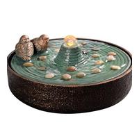 OWOHYG Fontane da Tavolo Fontana da Tavolo A Forma di Doppio Uccello Ornamento in Resina Acqua Riciclata Decorazione per La Casa Tempo Libero Relax Fontane per Il Relax
