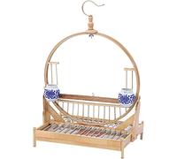 OWOHYG Gabbia per Uccelli, Supporto per Uccelli Domestici con Supporto Girevole, Supporto per mangiatoia Rotonda per Uccelli con Vassoio Staccabile, Supporto per Uccelli con Gancio, Grande,