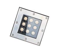 OWOHYG Inbouwspot Voor Onder Water - LED-Verlichting Voor De Tuinput, Grondverlichting, Ip67 Waterdichte Verlichting Voor Lage Tuinen, Opritten, Terrassen, Trappen En Tuinen (Warm Licht 9W)