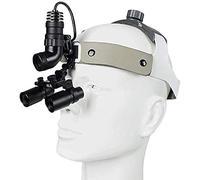 OWOHYG Lente d'Ingrandimento, Lente d'Ingrandimento con Luce, Lente d'Ingrandimento con fari, Lenti d'Ingrandimento binoculari da Visita 4X 5X