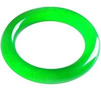 OWOHYG Natural Emerald Ice Species Green Quartzite Jade Bangle Bracelet, Jade Color A Full Green Round Bar Bangle Delicate Beauty Bracelets, with Jewelry Box, 54-64Mm,54Mm