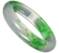 OWOHYG Natural Ice Exquisite Bangle Women's Floating Flower Genuine Bracelet Birthday Gift for Mother Lucky Stone Represents Good Blessings,Box with Exquisite