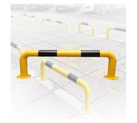 OWOHYG Paletti di Sicurezza a Forma di U, Blocco di parcheggio Nero e Giallo, palo di Protezione per Auto per vialetto, Garage, Magazzino, 100x30x0,5 cm