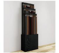 OWOHYG Ripiano portaoggetti e espositore per Cinture ad Alta Resistenza, Organizer per Cinture Commerciali per armadi da Uomo, Porta Sciarpe, Porta Borse e Cravatte, Nero, 51×25×165 cm