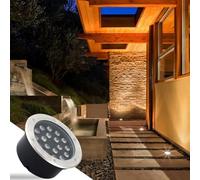 OWOHYG Ronde Inbouwspot Voor Op De Grond - Aluminium LED-Buitenlamp Voor in De Grond, Ip65 Waterdichte Tuinverlichting Voor in De Grond, Voor Looppaden En Paden Buiten (Wit Licht 15W)