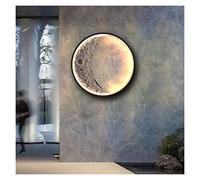 OWOHYG Wandlamp, Moderne LED-Buitenwandlamp, Waterdicht, Ip65, Maanvormig, Aluminium Wandlampen, Veranda, Buitenwandlamp, Tuinlamp, Villa, LED-Wandlamp (Warmwit, 60 Cm)