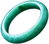 OWOHYG Women's Green Jade Bangle Bracelet Floating Flowers, Imperial Green A-Cargo Ladies Jade Bangles, for Mother, for Girlfriend, with Jewelry Box, 54-64Mm,62Mm