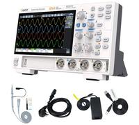 OWON ADS824A Oscilloscopio Digitale 4 Canali 200MHz, Alta Precisione 12 Bit, 700k wfms/s, 50Mpts, Touchscreen, CAN/LIN, FFT, USB-C HDMI, per Laboratorio, Automotive, Didattica