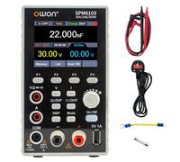OWON SPM6103 Alimentatore da Banco (0-60V, 0-10A), 2 in 1 Alimentatore CC e Multimetro, Alimentatore da Laboratorio DC, Display LCD da 2,8 Pollici, Multimetro Digitale, con porta di ricarica USB