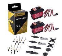 owootecc Servomotore 25KG Servo digitale impermeabile ad alta coppia e ingranaggi metallici per RC Traxxas HSP Barca elicottero Barca dell'automobile aereo (angolo di controllo 270 °)