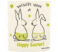 OWOSCHFETZN Panno in Spugna - Happy Easter Bunny Fanny - Verde