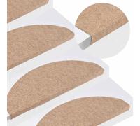 Owoxanthellate 20 tappetini beige autoadesivi per gradini, 65 x 22,5 x 3,5 cm, antiscivolo, design moderno, lavabile in lavatrice, per scale nel corridoio, soggiorno, camera da letto