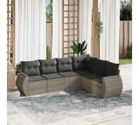 Owoxanthellate 6 pezzi Sala da giardino in rattan PE resistente alle intemperie con spazio 55 x 53 x 34 cm per modulo, design moderno, robusto e durevole, per terrazza, balcone e patio