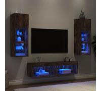 Owoxanthellate 6-TLG. Mobile TV da parete in legno, 60 x 30 x 60 cm, per Living Room e Home Office