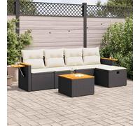 Owoxanthellate 6-TLG. - Mobili da giardino in rattan sintetico, 55 x 53 x 34 cm, 110 kg, resistente alle intemperie, modulare per terrazze, balconi, esterni, divano