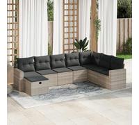 Owoxanthellate 8-TLG - Set di mobili da giardino in rattan, 55 x 53 x 34 cm, resistente agli agenti atmosferici, con cuscino rimovibile, modulare lounge per terrazza, balcone e giardino