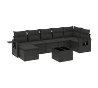 Owoxanthellate 8-TLG - Set di mobili da giardino in rattan sintetico, 55 x 62 x 69 cm, modulare con spazio di archiviazione e sacchetti idrorepellenti, design robusto, per esterni, terrazza, balcone