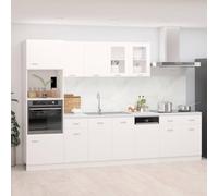 Owoxanthellate Angolo cottura 7 pezzi Lione Bianco Materiale Legno 60 x 57 x 207 cm Design moderno per cucina sala da pranzo e ufficio