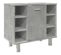 Owoxanthellate Armadietto da bagno grigio cemento, 60 x 32 x 53,5 cm, in