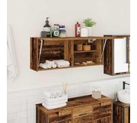 Owoxanthellate Armadietto da bagno in legno antico, 100 x 25 x 40 cm, in legno con molla a gas, per porta a sinistra/destra, design moderno, robusto e durevole, per bagno, cucina, soggiorno, camera da