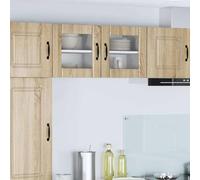 Owoxanthellate Armadietto da cucina in rovere Sonoma, 40 x 31 x 40 cm, in legno con 2 ripiani, design moderno, robustezza e durata, per cucina, corridoio, casa, ufficio