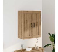 Owoxanthellate Armadietto in legno di quercia Artisan, 69,5 x 34 x 90 cm, da appendere a parete o come alta, robusto e durevole per soggiorno, camera da letto, corridoio