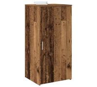 Owoxanthellate Armadietto portaoggetti in legno vecchio, 50 x 45 x 103,5 cm, in legno resistente, con ripiano, compatto per l'organizzazione dell'ufficio salvaspazio
