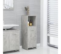 Owoxanthellate Armadio da bagno grigio cemento, 30 x 30 x 95 cm, in legno con 3 scomparti, design moderno, struttura robusta, ideale come set di mobili da bagno per bagni piccoli e medi