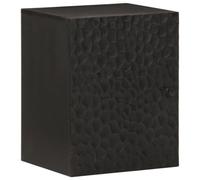 Owoxanthellate Armadio da bagno nero 38 x 33 x 48 cm in legno massello di mango moderno salvaspazio per piccoli bagni WC ospiti