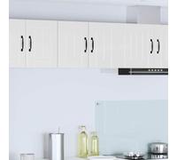 Owoxanthellate Armadio da cucina con scaffale, set da 2 pezzi, bianco lucido, 30 x 31 x 40 cm, materiale in legno, design moderno, robusto e durevole, anche come armadio per le scorte o il soggiorno