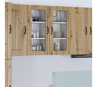 Owoxanthellate Armadio da cucina in rovere Artisan, 40 x 31 x 80 cm, in legno con 3 ripiani, design moderno, robusto e durevole, per cucina, soggiorno, corridoio