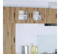 Owoxanthellate Armadio da cucina in rovere Artisan, set da 2 pezzi, 40 x 31 x 40 cm, robusto montaggio a parete, molto spazio, design moderno per cucina, ufficio, soggiorno