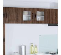 Owoxanthellate Armadio da cucina marrone rovere 80 x 31 x 40 cm, in legno con 2 ante e ripiani, design moderno montato a parete, robusto e salvaspazio, per cucina, soggiorno, ufficio