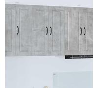 Owoxanthellate Armadio da parete da cucina, in cemento grigio, 60 x 31 x 80 cm, in legno con 3 ripiani e 2 ante, design moderno, robusto e durevole, per cucina, sala da pranzo e corridoio