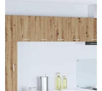 Owoxanthellate Armadio pensile Riga, set da 2 pezzi, in rovere artisano, bianco, 60 x 31 x 40 cm, in legno dal design moderno con parete posteriore, durevole per cucina, soggiorno, ufficio