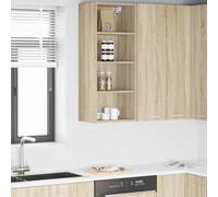 Owoxanthellate Armadio pensile Riga Sonoma rovere 40 x 29,5 x 100 cm, materiale in legno a parete con superficie resistente alle macchie, design moderno, salvaspazio, per cucina, corridoio, casa