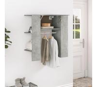 Owoxanthellate Armadio per corridoio, grigio cemento, 97,5 x 37 x 99 cm, materiale in legno con istruzioni di montaggio, design moderno, robusto per corridoio, camera da letto, soggiorno