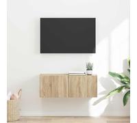 Owoxanthellate Armadio per TV Sonoma 78,5 x 31 x 29,5 cm, in legno, moderno pannello basso con anta a 90° e 2 ripiani, salvaspazio per soggiorno, camera da letto e corridoio