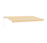 Owoxanthellate Braccio articolato giallo 400 x 200 cm in tessuto resistente, allungabile manualmente, montaggio a parete, design moderno, resistente alle intemperie, per terrazza, giardino e balcone