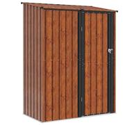 Owoxanthellate Casetta da giardino in metallo, marrone, 153,5 x 86 x 200 cm