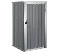 Owoxanthellate Casetta per attrezzi in metallo, 88 x 89 x 161 cm, grigio | Casetta compatta in metallo per giardino e terrazza, con tetto a pale e maniglia per riporre tosaerba e scopa.