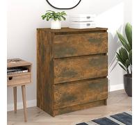 Owoxanthellate Cassettiera in legno con 3 cassetti, 60 x 35 x 76 cm, design moderno, salvaspazio e robusto, per soggiorno, corridoio, camera da letto