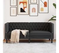 Owoxanthellate Chesterfield - Divano a 2 posti, in ecopelle, 174 x 74,5 x 70,5 cm, design moderno con chiusura a bottoni, comodo e durevole, per soggiorno, camera da letto, ufficio