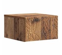 Owoxanthellate Comodino da parete effetto legno anticato, 49 x 34,5 x 20 cm, comodino sospeso con cassetto, moderno comodino in legno per camera da letto e piccoli spazi