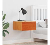 Owoxanthellate Comodino marrone cera, 37 x 35 x 18,5 cm, legno massello di pino con pratico cassetto, design tradizionale, piccolo tavolino per camera da letto e corridoio