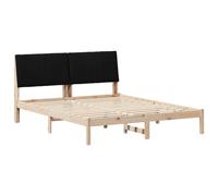 Owoxanthellate Cornice per letto in pino massiccio, 150 x 200 cm, con testiera imbottita, design moderno, robusta, durevole, per camera da letto, camera degli ospiti