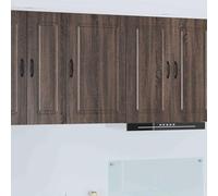 Owoxanthellate Corpo da parete da cucina con 3 ripiani, in rovere marrone, 40 x 31 x 80 cm, in legno a parete, per strutture moderne in corridoio, cucina, ufficio