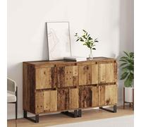 Owoxanthellate Credenza 120 x 35 x 70 cm, in legno anticato con ante e mensole, design moderno, robusta costruzione per soggiorno, camera da letto, corridoio